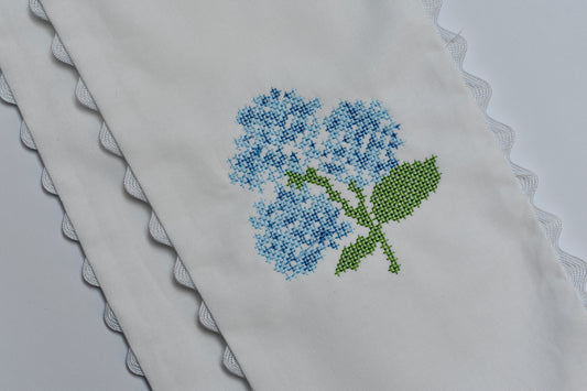 White Wreath Sash with Ric Rac