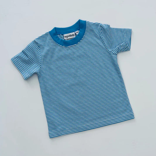 Boys Knit Striped Short Sleeve Tee