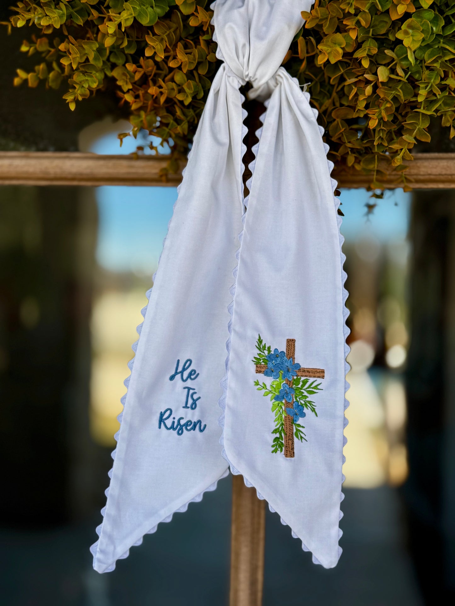 He Is Risen Wreath Sash