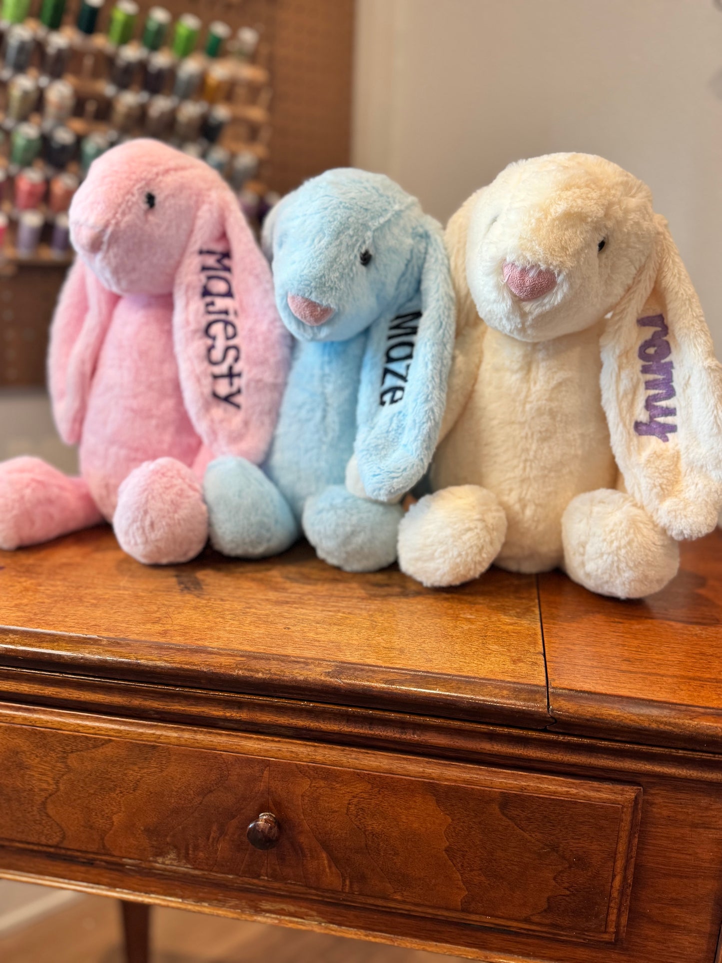 16" Plush Easter Bunny- Name On Ear