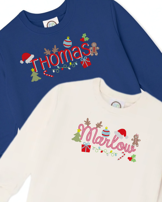 PRE-ORDER Christmas Name Minis Sweatshirt