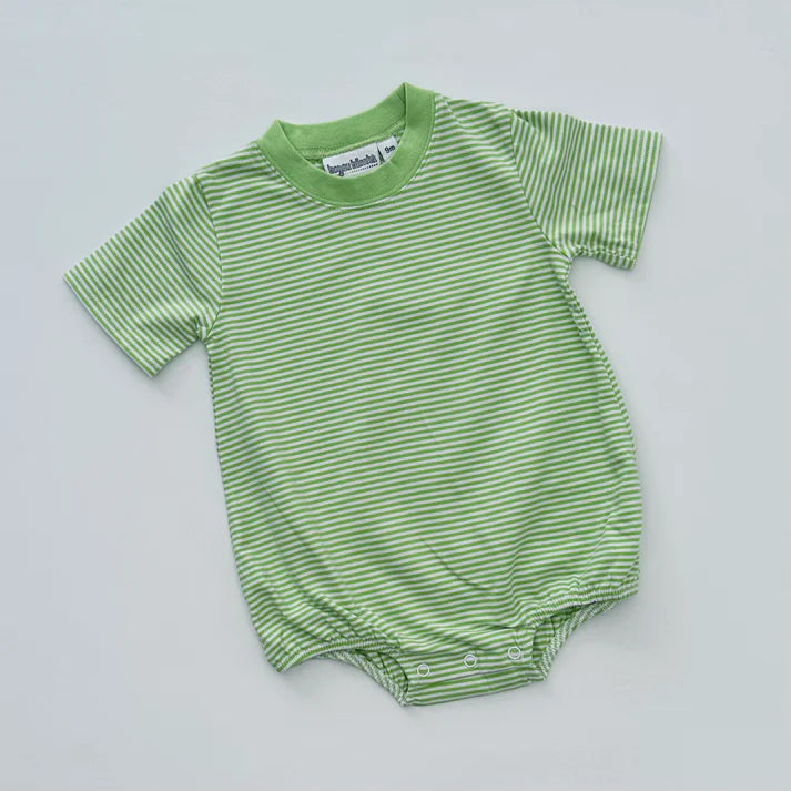 Knit Striped Bubble Short Sleeve Tee
