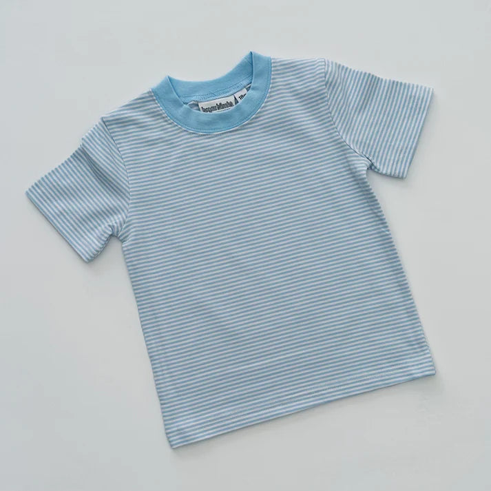 Boys Knit Striped Short Sleeve Tee